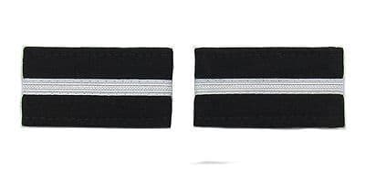 Pilot Captain, Silver Strips Epaulettes, Airline, Cabin Crew 1 Bar R1738-01