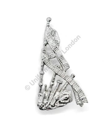 Piper Badge Chrome Air Cadet Pipers Arm Badge Shanks Pin Fitting R2441