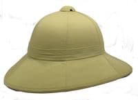 Pith Helmet Military Wolseley Cotton outer and lining Sand Khaki R1681
