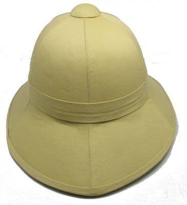 Pith Helmet Military Wolseley Cotton outer and lining Sand Khaki R1681