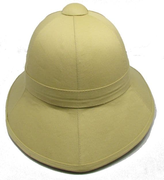 Pith Helmet Military Wolseley Cotton outer and lining Sand Khaki R1681
