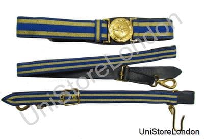 RAF Sword Belt RAF Belt 2 Gold Stripes With  Long & Short Slings R172