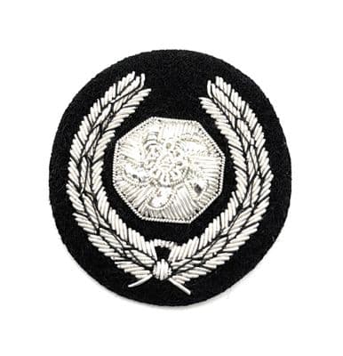 Rank Badge Impeller In Wreath  Silver Wire For Senior Officers Fire and Rescue Service insignia