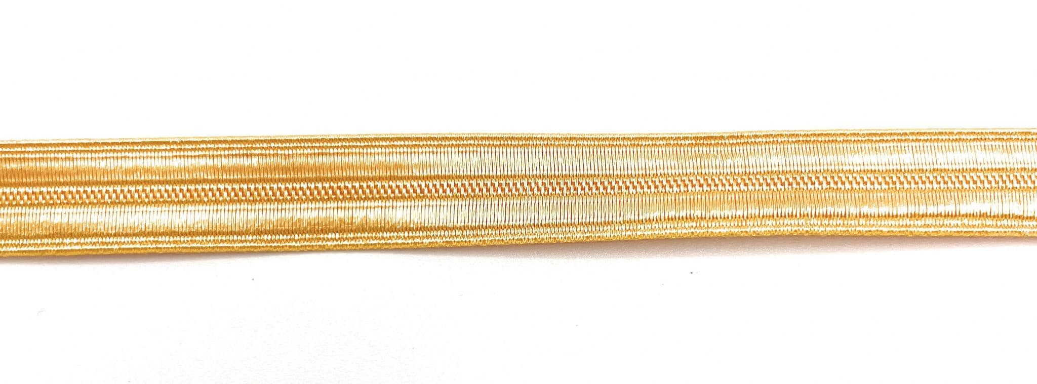 Rank braid 12 mm wide gold cellophane braid