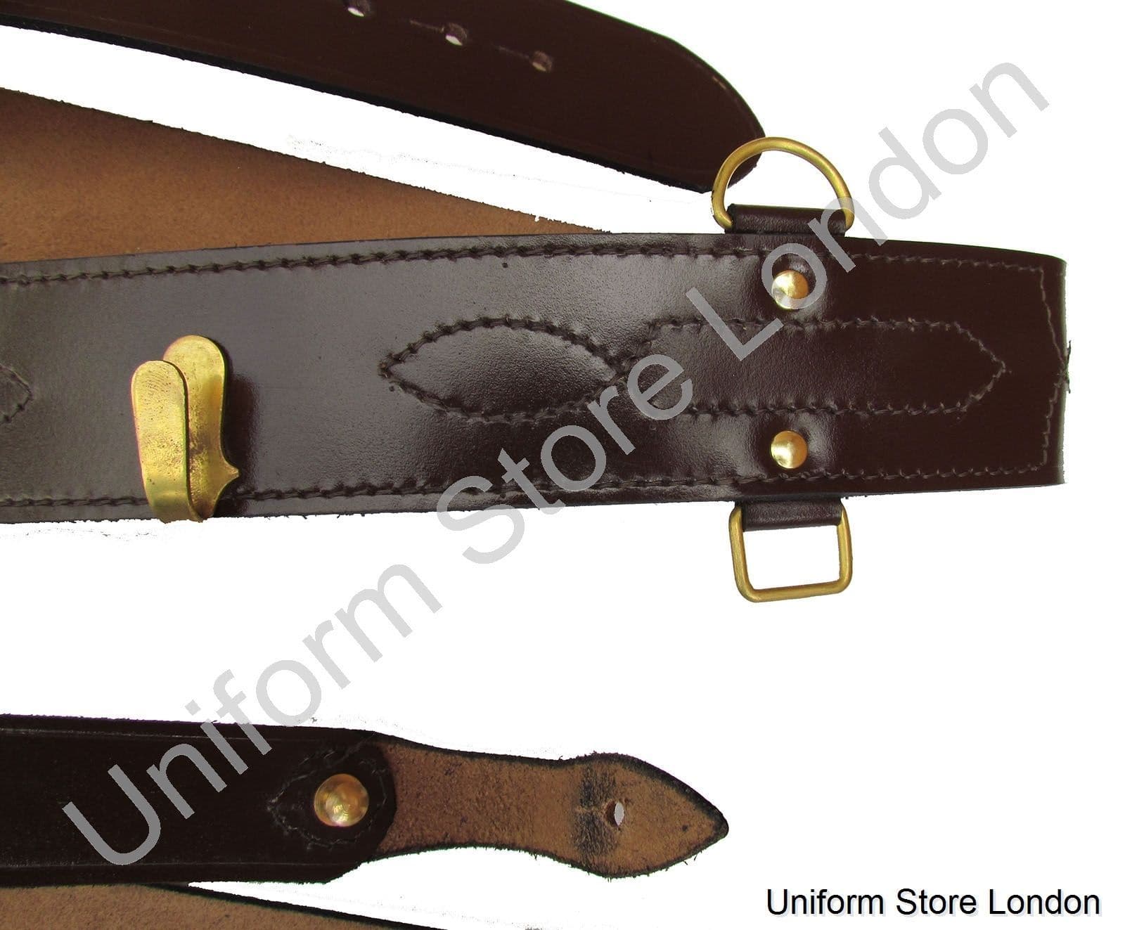 Sam Browne Belt Sword Frog Sword Knot Brown leather Uniform Accessories ...