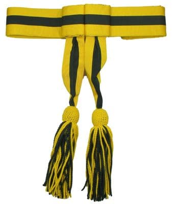 Sash Army Military Band  Sash Waist Belt  Ceremonial Sash Yellow Green  R1782