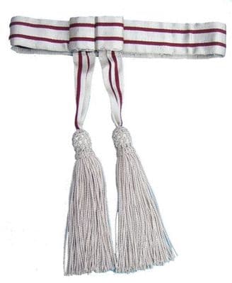 Sash army Military Sash Waist Belt Lord Lieutenant  Silver-Maroon R188