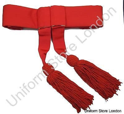 Sash Red Officers Ceremonial Belt With Tassels R1566