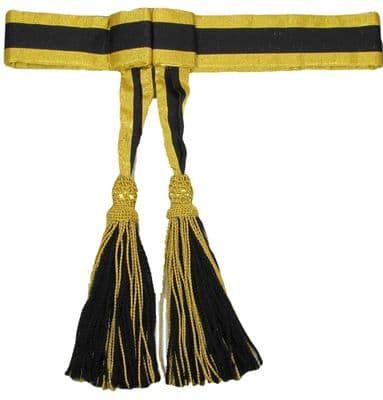 Sash Royal Army Chaplains Sash Waist Belt  Ceremonial Sash Gold Black  R1902