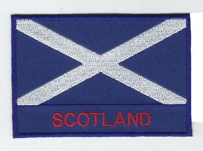 Scotland Flag Patch Embroidered Iron or Sew on Patch Scotland For Hat, Bag