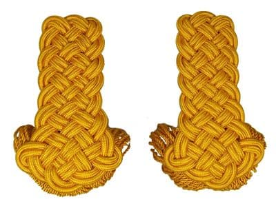 Shoulder Board Gold Silky with Fringe R1754