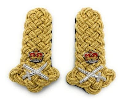 Shoulder Board Gold Wire Lieutenant  General Crown Crossed sword & Baton R1736