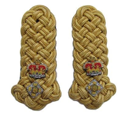 Shoulder Board Ladies Gold Lieutenant General Crown Crossed sword & Baton R1732