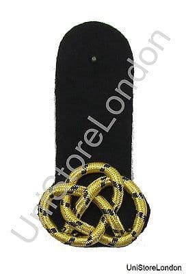 Shoulder Board Naval Gold Wire & Navy Blue Cord Black Backing Sold Single R1407