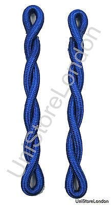 Shoulder Cords Blue Silk Single Ply Twisted Sold Pair R1485