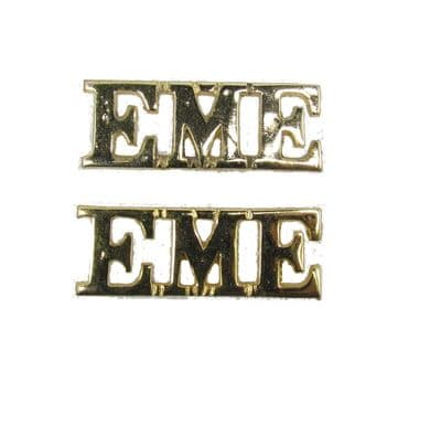 Shoulder Title EME Gold Shank & pin Size 40 x 15 mm Sold Pair R1714