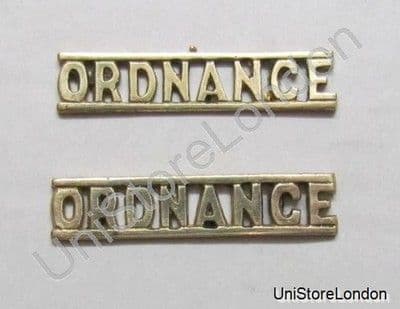 Shoulder Title ORDNANCE Rank Marking Gold Brass R1097