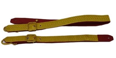 Slings Long Short Sword Gold Braid on Red Leather Buckle & Hooks  R1552