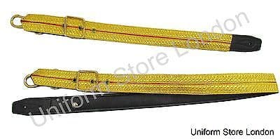 Slings Long Short Sword Gold Red Gold Braid on Black Leather R1553