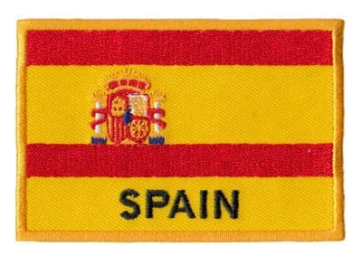 Spain Flag Patch Embroidered Iron - Sew on Patch Spain For Hat, Bag T Shirt