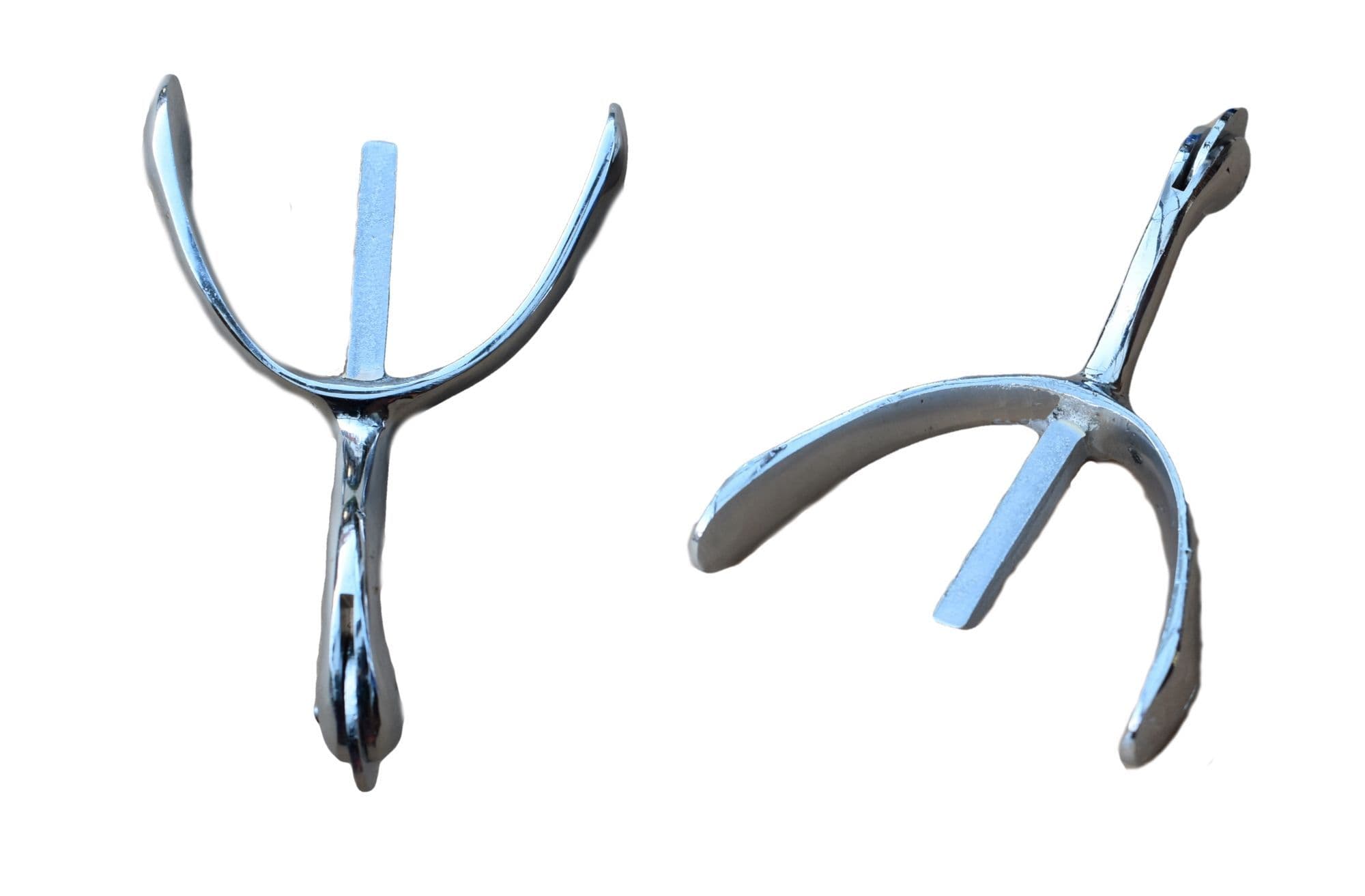 Swan Neck Spurs - Solid Brass Nickel & Chromed For British Army Military Boots