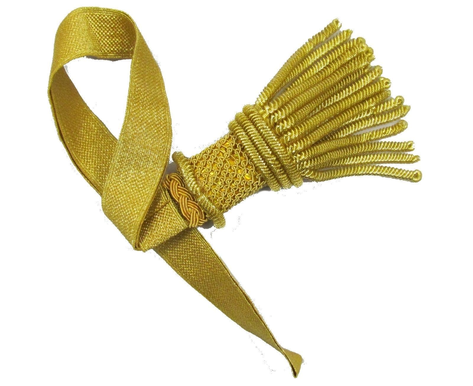 Sword knot Gold French Napoleonic Guard Gold Curly Fringe R1701