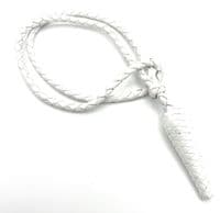 Sword Knot leather  Braided Round Cord White  R672