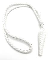 Sword Knot leather  Braided Round Cord White  R672