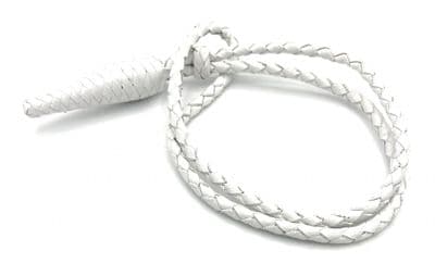 Sword Knot leather  Braided Round Cord White  R672