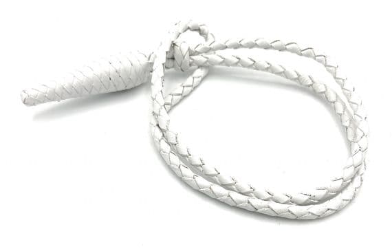 Sword Knot leather  Braided Round Cord White  R672