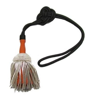 Sword Knot Silver Orange Black  R381