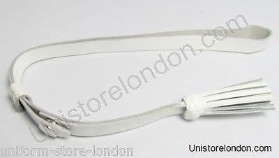 Sword Knot White Leather British Cavalry  Press Stud R649