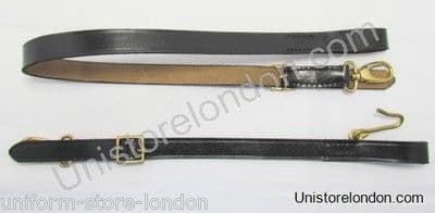 Sword Slings Black in Sam Brown Slide Over 2 ¼ inch Wide Belt Gold Fitting R1194