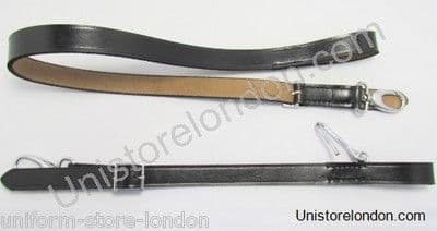 Sword Slings Black in SamBrown Slide Over 2¼ inch Wide Belt Chrome Fitting R1195