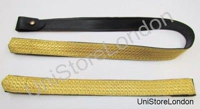 Sword Slings Long & Short All Gold Braid Black Leather - R842