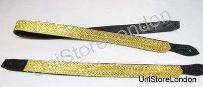 Sword Slings Long & Short All Gold Braid Infantry Black Leather - R1046