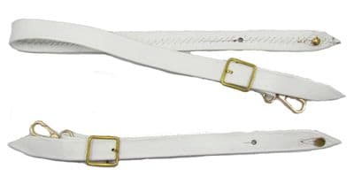 Sword Slings White Leather Long  Short Sling Gold fitting R1165