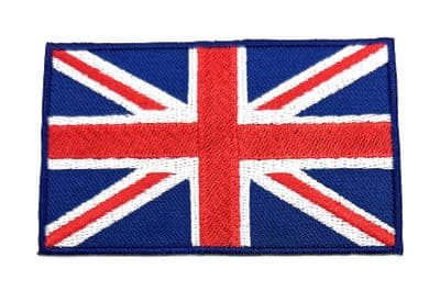 Union Jack Iron on or Sew on Cloth Badge Embroidered R482