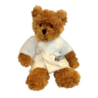 Toffee Bear with Embroidered Bathrobe