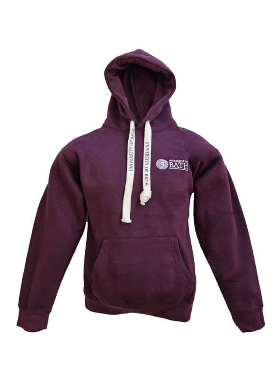 University of Bath Burgundy Corded Hoodie