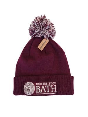 University of Bath Burgundy Knitted Hat