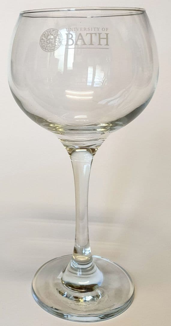 University of Bath Crested Gin Glass