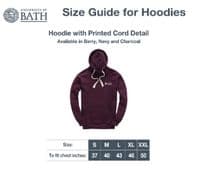 University of Bath Dark Grey Corded Hoodie