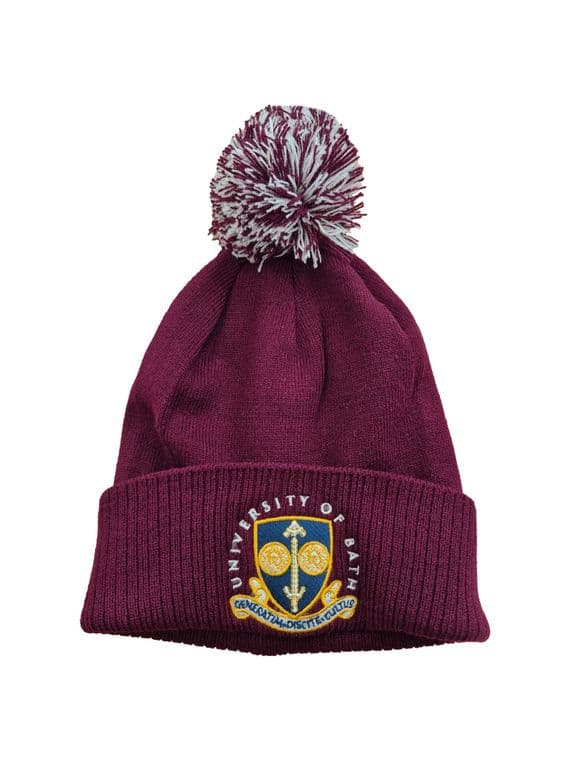 UoB Burgundy Snowstar Beanie