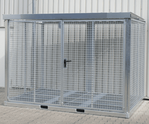 Forklift Transportable - Gas Cylinder Cage - for 104 Cylinders with Grid Floor: GFC-E/G M5
