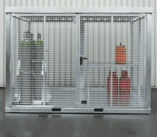 Forklift Transportable - Gas Cylinder Cage - for 104 Cylinders with Stud Plate Floor: GFC-E/T M5