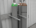 Forklift Transportable - Gas Cylinder Cage - for 16 Cylinders  with Stud Plate Floor: GFC-E/T M0