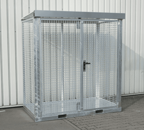 Forklift Transportable - Gas Cylinder Cage - for 32 Cylinders with Stud Plate Floor: GFC-E/T M1