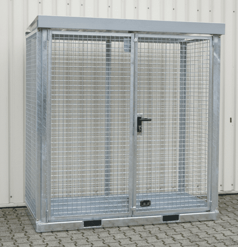Forklift Transportable - Gas Cylinder Cage - for 45 Cylinders with Grid Floor: GFC-E/G M2