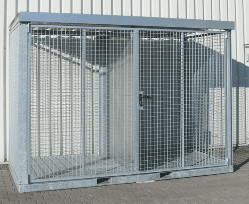 Forklift Transportable - Gas Cylinder Cage - for 60 Cylinders with Stud Plate Floor: GFC-E/T M3